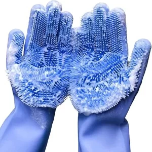 Hand Gloves for Kitchen Cleaning dish Washing Gloves Silicone Dishwashing Hands Vessel dishwasher wash utensil For Women Men House essentials for Bathroom Cleaning Pet Hair Care Car Washing